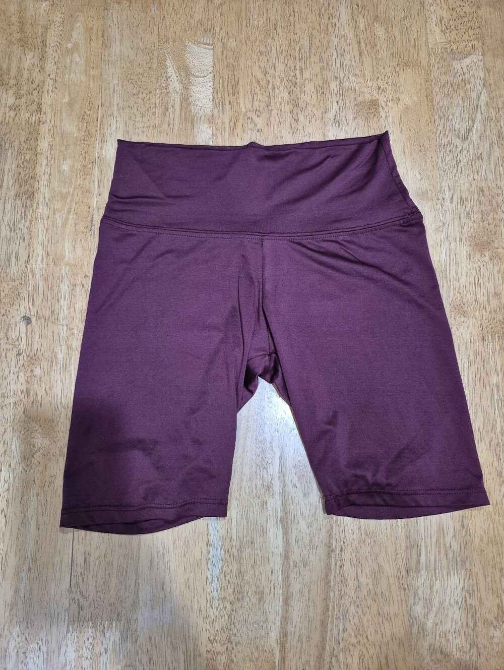 🔥 NWOT SWEET burgundy Red Soft Biker High Waisted Shorts